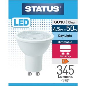 STATUS LED GU10 4.5W=345L=50W 100° DIM D/LIGHT 6500K