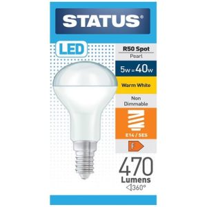 STATUS LED REFL. R50 5W=470L=40W SES W/W