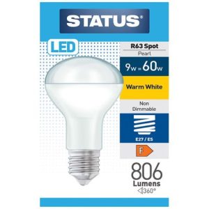 STATUS LED REFLECTOR R64 9W=806L=60W ES W/W