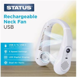 STATUS 5 SPEED RECHARGEABLE NECK FAN