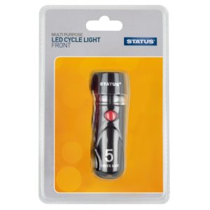 STATUS LED CYCLE LIGHT- 5 X WHITE FRONT IN A CLAM SHELL