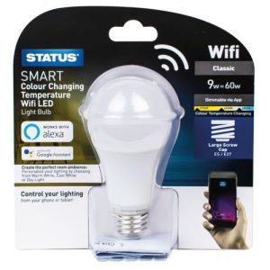 STATUS SMART LED GLS 9W=60W=806LM. ES DIM CCT PEARL