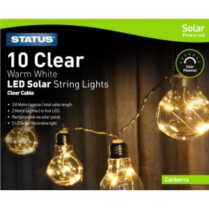 STATUS CANBERRA LED SOLAR 10 WW STRIGH LIGHTS - 4M