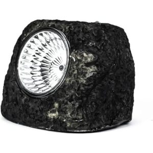 STATUS ULURU LED WHITE SOLAR ROCK LIGHTS 3PK