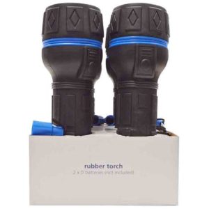 STATUS BLACK  RUBBER TORCH - D SIZE - 6PK