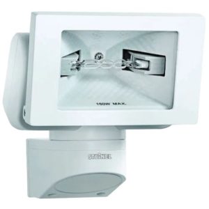 STEINEL WHITE 150W FLOOD C/W PIR+LAMP
