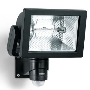 STEINEL BLACK 500W FLOOD COOL WHITE PIR+LAMP