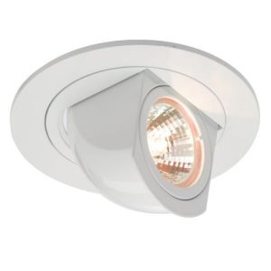 KNIGHTSBRIDGE IP20 12V 50W MAX. WHITE SWIVEL & SCOOP FITTING
