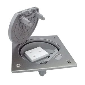 TASS STAINLESS STEEL 13A FLOOR SOCKET IP RATED