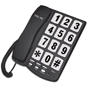 TEL UK NEW YORKER BIG BUTTON PHONE-BLACK