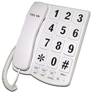 TEL UK NEW YORKER BIG BUTTON PHONE-WHITE