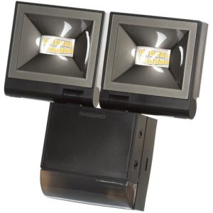 TIMEGUARD (NOT WIRED) 2X10W LED BLACK PIR FLOODLIGHT