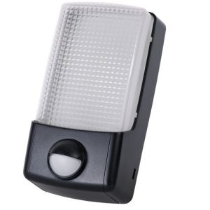 TIMEGUARD 6.5W LED BLACK PIR BULKHEAD