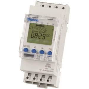 TIMEGUARD 24HR/7 DAY DIGITAL 2 CHANNEL DIN RAIL TIMER (2 MODULE)