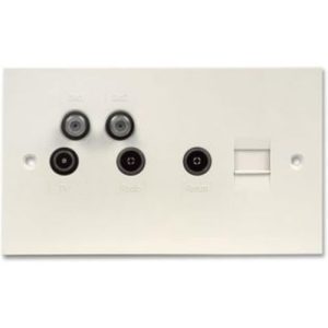 TRIAX DDU6 2 GANG O/L PLATE
