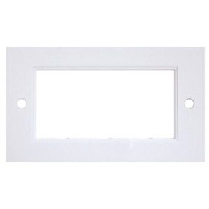 PLATE 2 GANG 4 MODULE WHITE