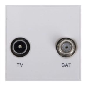TV/SAT 2 MODULE WHITE