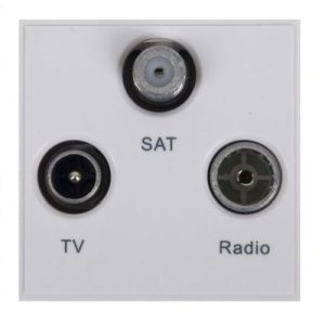 TV/FM/SAT 2 MODULE WHITE