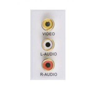 TRIPLE PHONO (RCA) 1 MODULE WHITE