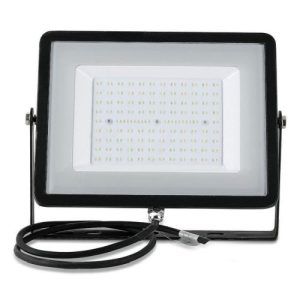 V-TAC 100W 3000K 8200LM BLACK LED FLOODLIGHT+LEAD