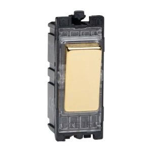 VARILIGHT POL.BRASS 1G 2W GRID SWITCH