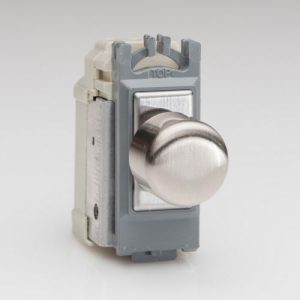 VARILIGHT GRID BRUSHED STEEL SLAVE TOUCH DIMMER MODULE