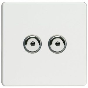 VARILIGHT 2GANG 1WAY REMOTE DIMMER WH