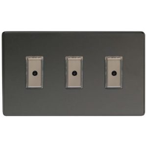 VARILIGHT 3G MULTI-WAY REMOTE CONTROL/TOUCH MASTER IRIDIUM BLACK 0-100W LED DIMMER