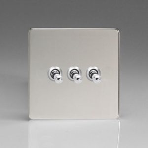 VARILIGHT POLISHED CHROME 3G 2W TOGGLE SWITCH