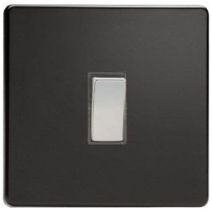 VARILIGHT F/PLATE PREMIUM BLACK 20A D/P SWITCH