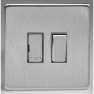 VARILIGHT BRUSHED STEEL SW/FU/SPUR SCREWLESS