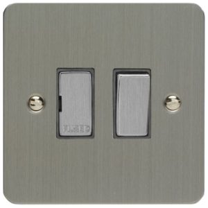 VARILIGHT BRUSHED STEEL 13A SWITCHED FUSED SPUR