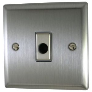 VARILIGHT BRUSHED STEEL FLEX OUTLET BL