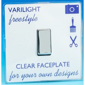 VARILIGHT FREESTYLE CLEAR SCREWLESS 1G 2W SWITCH