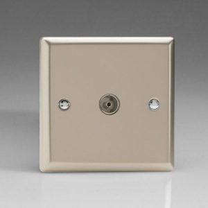 VARILIGHT SATIN CHROME 1G COAX SOCKET