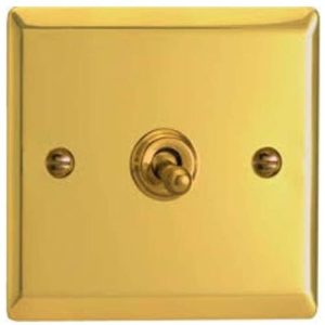 VARILIGHT 1G SW SOCKET VIC BRASS
