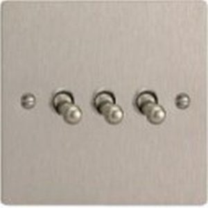 ULTRAFLAT 3G TOGGLE SWITCH BRUSHED STEEL