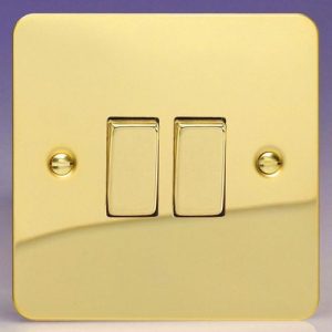 VARILIGHT FLAT PLATE POLISHED BRASS 2G INTERMEDIAT