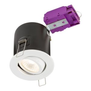 KNIGHTSBRIDGE TILT WHITE GU10 FIRE-RATED DOWNLIGHT