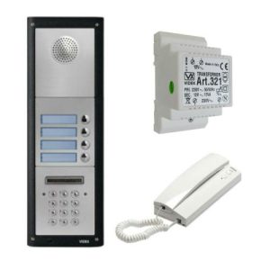 VIDEX 4-WAY SURFACE 4000 SERIES AUDIO ENTRY KIT C/W CODELOCK