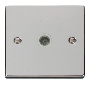 CLICK DECO VICTORIAN POLISHED CHROME VPCH 1-GANG SINGLE CO AXIAL OUTLET