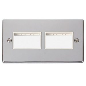 CLICK MINIGRID 6-GANG PLATES 2G PLATE(3 + 3)SW APER