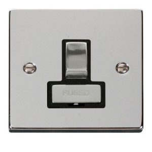 CLICK DECO VICTORIAN POLISHED CHROME INGOT 13A SWITCHED SPUR WITHOUT FLEX OUTLET