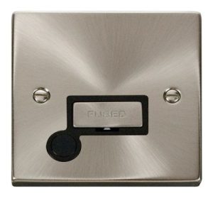 CLICK DECO VICTORIAN SATIN CHROME INGOT 13A SPUR WITH FLEX OUTLET