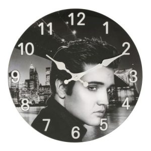 WIDDOP ICONIC GLASS ELVIS WALL CLOCK 30CM