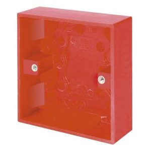 CLICK ESSENTIALS RED ACCESSORIES 1-GANG 25MM PATTRESS BOX RED
