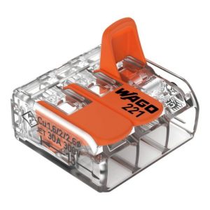 WAGO 3-PORT 41A (6MM) LEVER CONNECTOR (30)