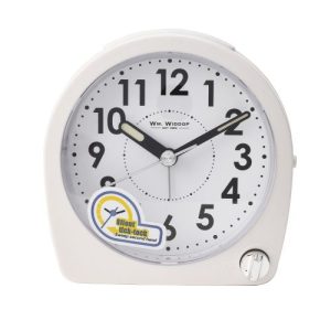 ROUND ALARM CLOCK WITH SWEEP MOVEMENT - WHITE