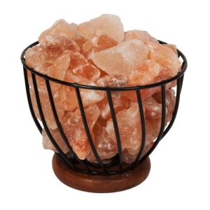 WIDDOP HIMALAYAN ROCK SALT METAL BASKET LAMP