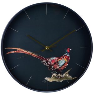 MEG HAWKINS 30CM WALL CLOCK - PHEASANT